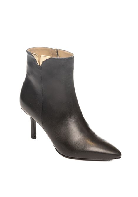 Black leather ankle boot WO MILANO | 443SETA-NERO